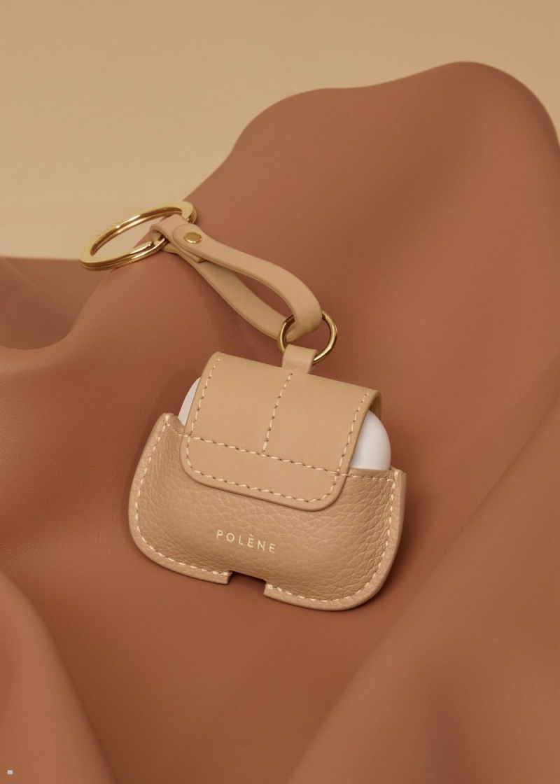 Polene Airpods Case Charms Damen Beige | 370-KSHJDF