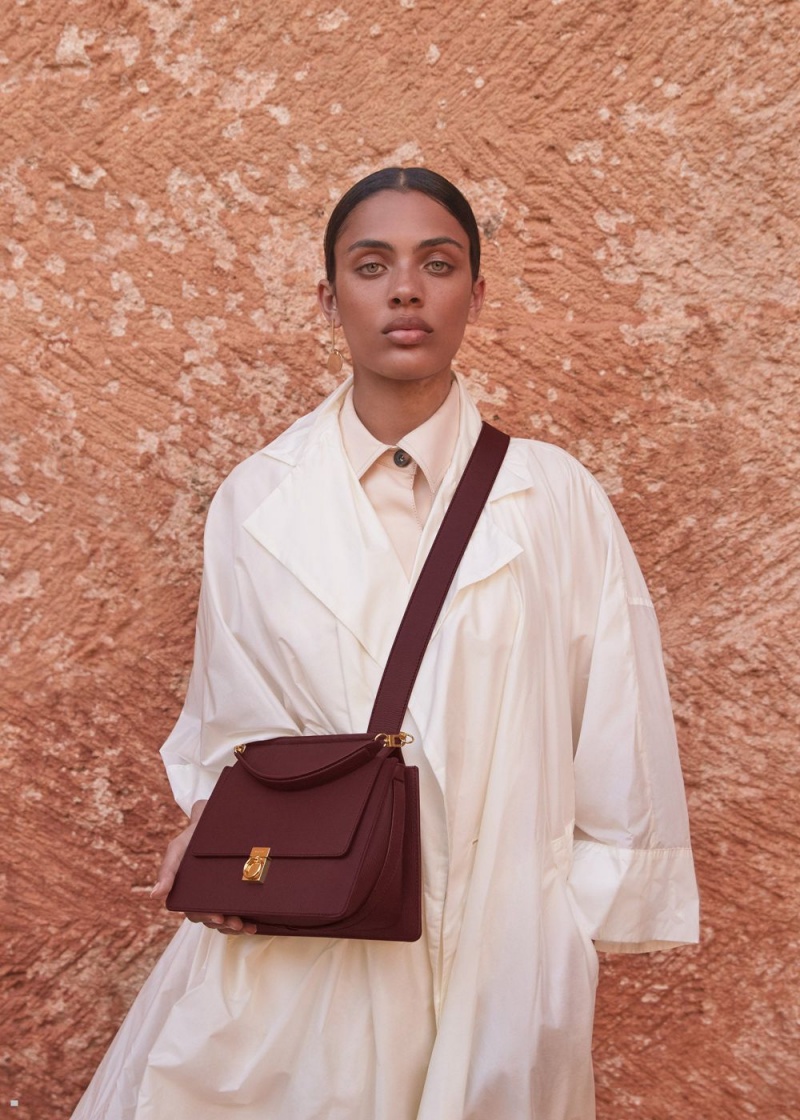 Polene Numéro Sept Taschen Damen Bordeaux | 045-XVQJMO